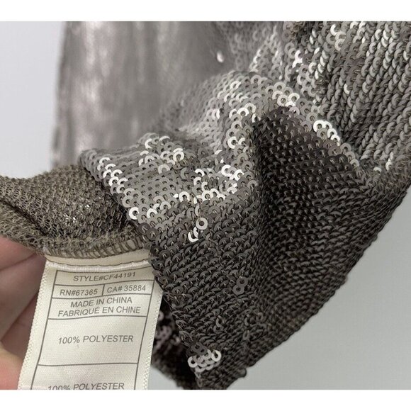 Cupcakes and Cashmere Women’s Sleeveless All Over Sequin Scoop Neck Top Sz XS - Picture 5 of 8